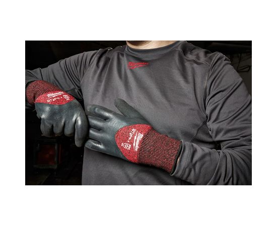 Milwaukee Перчатки с защитой от порезов, уровень 3, зимние, размер L/9 12 пар 4932471611 – изображение 3