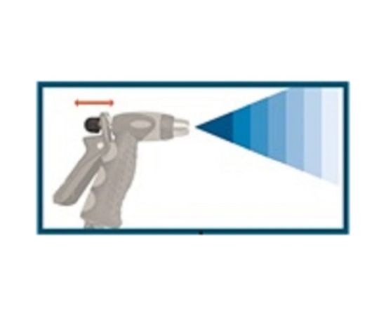 Металлический пистолет-распылитель с прорезиненным корпусом и регулируемым алюминиевым соплом GF 5547 – изображение 3