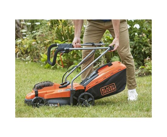Black+Decker Газонокосилка колесная аккумуляторная 36В, совместима с аккумуляторной BCMW33184L2-QW – изображение 4