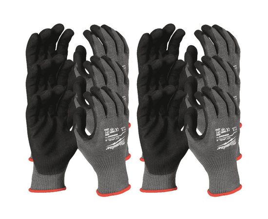 Milwaukee Перчатки с защитой от порезов, уровень 5, размер XL/10 12 пар 4932471624 – изображение 5