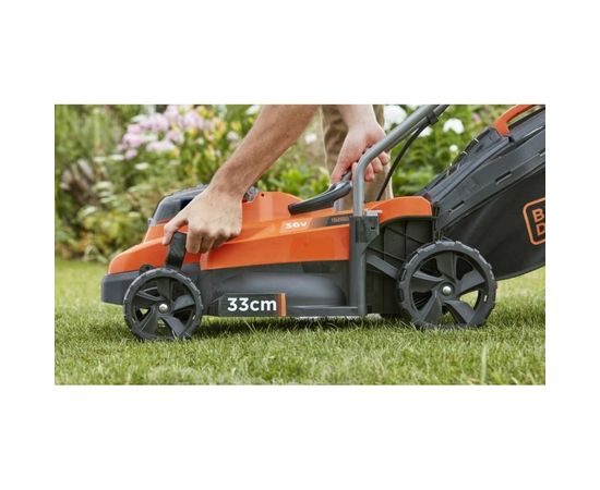 Black+Decker Газонокосилка колесная аккумуляторная 36В, совместима с аккумуляторной BCMW3336N-XJ – изображение 6