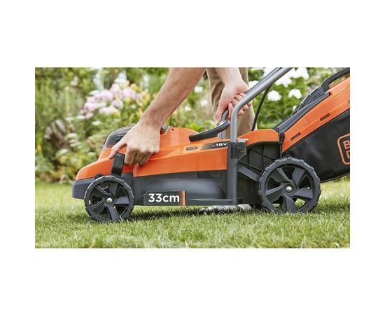 Black+Decker Газонокосилка колесная аккумуляторная 36В, совместима с аккумуляторной BCMW33184L2-QW – изображение 6
