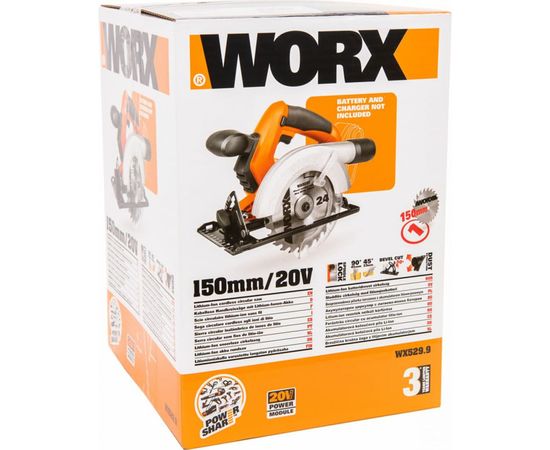 Дисковая аккумуляторная пила WORX WX529.9 – изображение 7