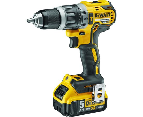 Ударная дрель-шуруповерт DCD796 + углошлифмашина DCG405 DEWALT 2 батареи DCB184 5.0Ah, зарядное устройство DCB115, чемодан TSTAK VI DCK2080P2T-QW – изображение 2