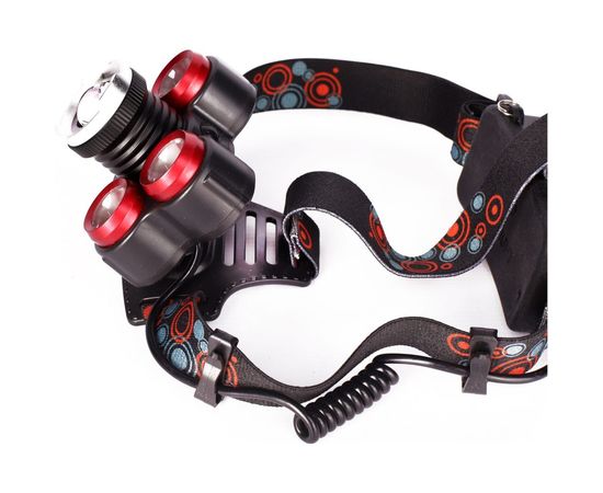 Налобный фонарь Ultraflash E161 (аккумулятор 3,7В, черный, 5LED, 5 Вт, фокус, 2 ак. 4 режима, бокс са) 14682 – изображение 3