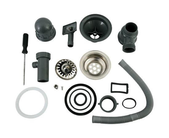 Мойка Vidage 54х44х19, 50, 85/2 см черная с нанопокрытием, сварная, сифон в комплекте 1601014 – изображение 5