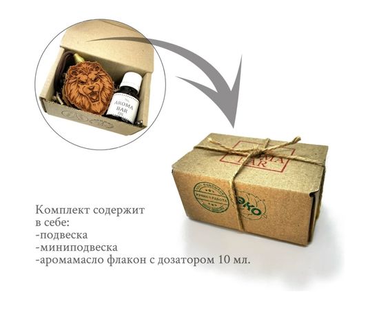 Ароматизатор AROMA BAR Лев рычит в коричневом цвете, Paco Rabanne Invictus, 10 мл 43NemLeobrown – изображение 3