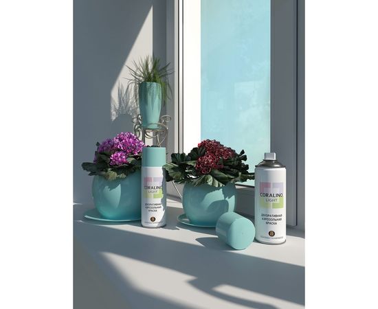 Декоративная аэрозольная краска CORALINO LIGHT Голубой туман CL1001 – изображение 3