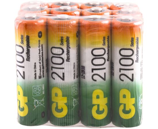 Аккумуляторные пальчиковые батарейки АА GP hr6 2100 mah/мАч, никель-металлгидрид ni-mh 12 штук в упаковке 210AAHC-B12 – изображение 4