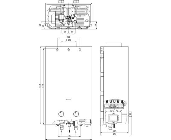 Газовая колонка Zanussi GWH 10 Fonte Glass Carbon НС-1194436 – изображение 6