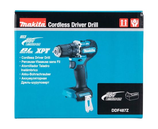 Бесщеточная аккумуляторная дрель-шуруповерт Makita XPT 18В, б\ак и з\у DDF487Z – изображение 4