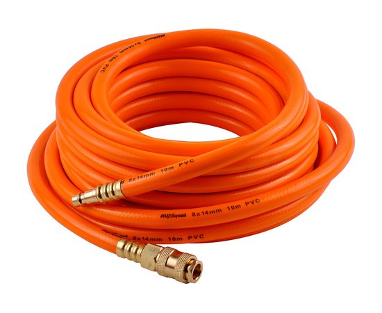 Шланг пневматический PVC 8x14 мм, с быстросъемными фитингами, 10 м AV Steel AV-700210 – изображение 4