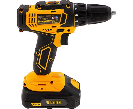 Аккумуляторная дрель-шуруповерт Denzel CDL-18-01CB 26115 – изображение 11