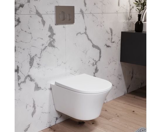 Подвесной унитаз Damixa Skyline безободковый, с сиденьем микролифт DX35C1700SC – изображение 2