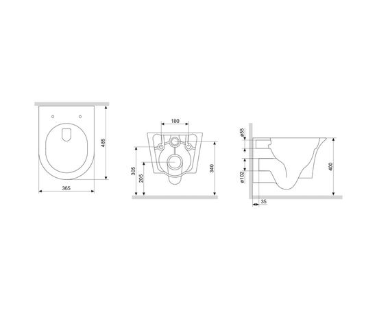 Подвесной унитаз Damixa Skyline безободковый, с сиденьем микролифт DX35C1700SC – изображение 4