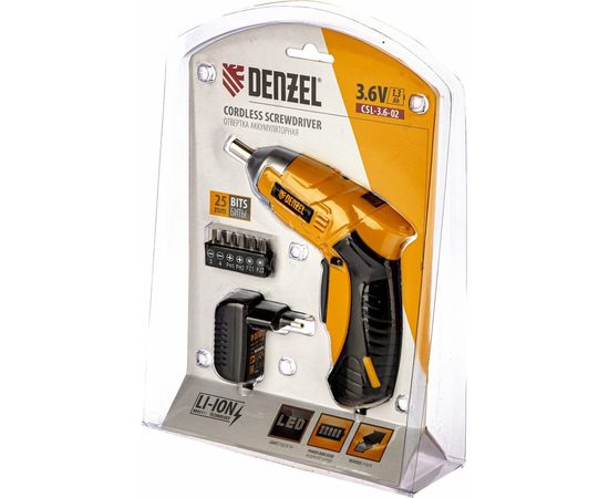 Аккумуляторная отвертка DENZEL CSL-36-02 26002 – изображение 16