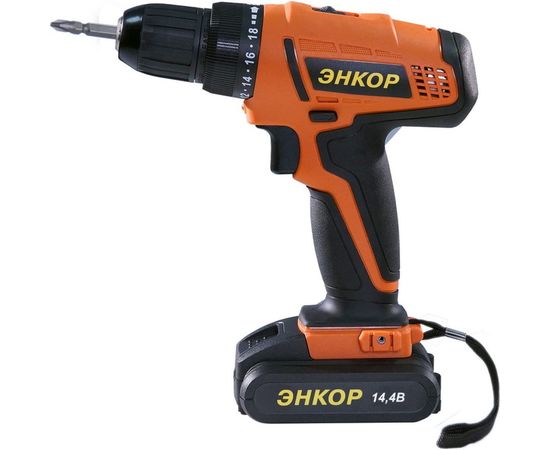 Аккумуляторная дрель-шуруповерт Энкор ДША-2 14,4ЭР/10Л 50025 – изображение 3