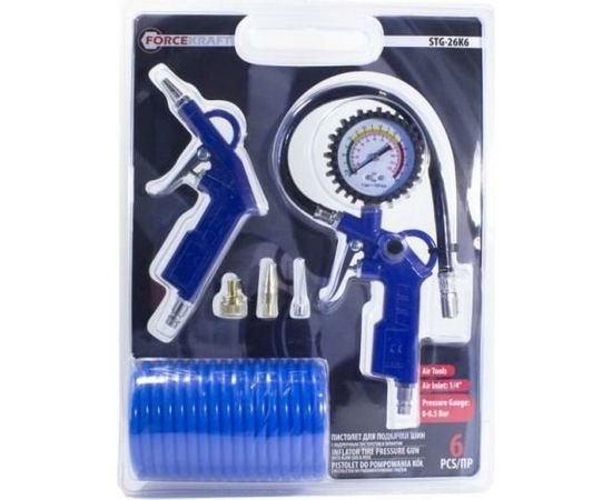 Пистолет для подкачки шин с манометром и шлангом FORCEKRAFT FK-STG-26K6 50329 – изображение 2