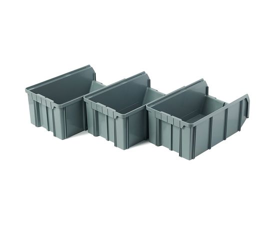 Пластиковый ящик СТЕЛЛА-ТЕХНИК комплект 3 штуки V-3-К3-серый – изображение 4
