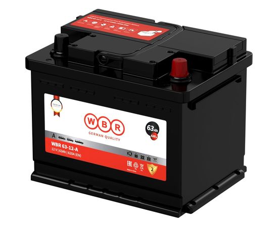 Автомобильный аккумулятор WBR Стартерный 63-12-A – изображение 2