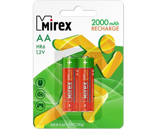 Аккумулятор Mirex, Ni-MH HR6 / AA 2000mAh 1,2V 2 шт ecopack 23702-HR6-20-E2 – изображение 6