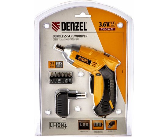 Аккумуляторная отвертка DENZEL CSL-36-02 26002 – изображение 15