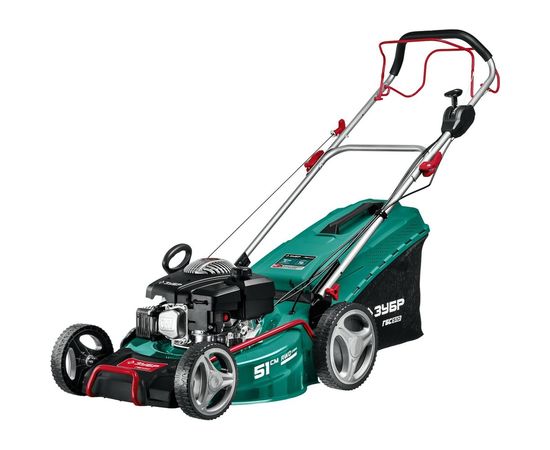 Самоходная бензиновая газонокосилка ЗУБР 510 мм, 6.5 л.с. ГБС-510 – изображение 10