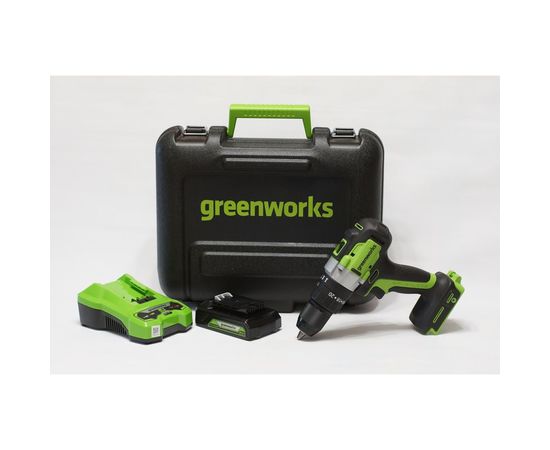 Аккумуляторная дрель-шуруповерт GreenWorks GD24DD60K2 3704107UA – изображение 3
