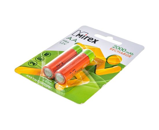 Аккумулятор Mirex, Ni-MH HR6 / AA 2000mAh 1,2V 2 шт ecopack 23702-HR6-20-E2 – изображение 3