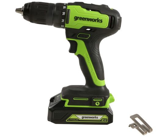 Аккумуляторная дрель-шуруповерт GreenWorks GD24DD35K2 3704007UA – изображение 4
