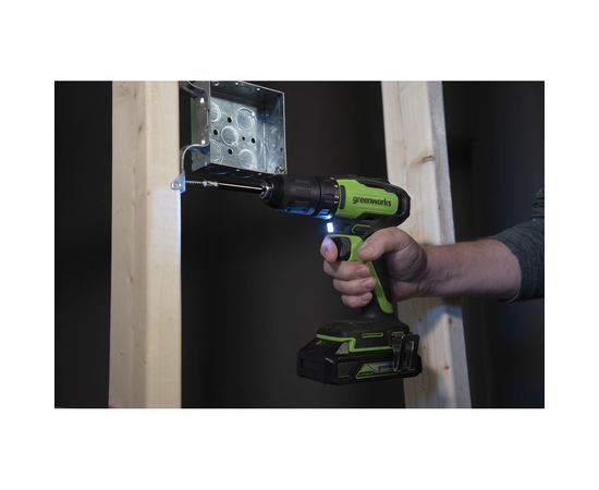Аккумуляторная дрель-шуруповерт GreenWorks GD24DD35K2 3704007UA – изображение 6