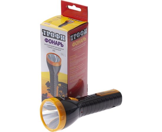 Аккумуляторный фонарь Трофи TA11 4V, 1Ah, 2в1,1Вт, 10SMD, Б0010038 – изображение 9