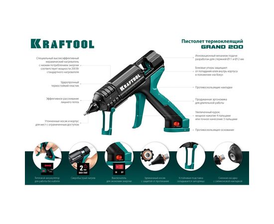 Электрический термоклеевой пистолет KRAFTOOL Grand 200 06839 – изображение 15