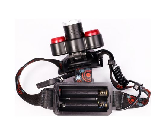 Налобный фонарь Ultraflash E146 (аккумулятор 3,7В, черный, 3LED, 5 Вт, фокус, 2 ак. 4 режима, бокс са) 14684 – изображение 2