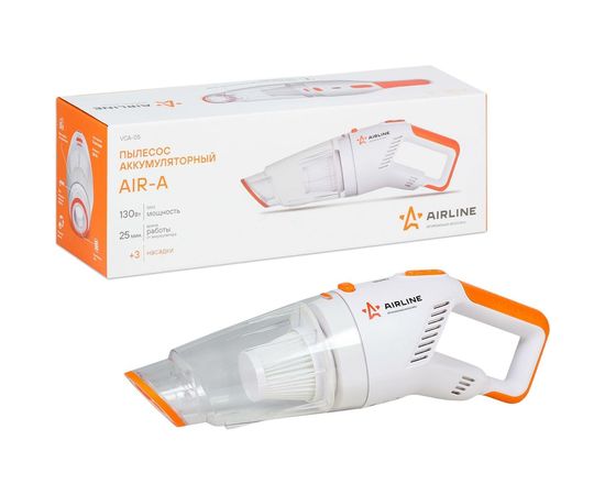 Аккумуляторный беспроводной пылесос AIRLINE AIR-A 130 Вт, 0.5 л, 4 кПа, 2000 мAч VCA-05 – изображение 2