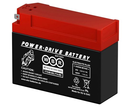 Мото-аккумулятор WBR MT12-2.5 – изображение 2