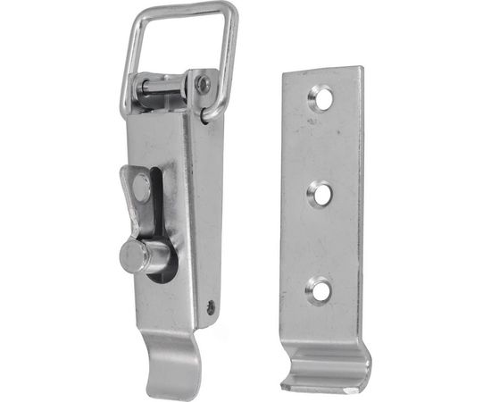 Замок для ящика VORMANN с задвижкой, с выгнутой ответной частью 138х47 мм, оцинкованный 01206130/9030 – изображение 2