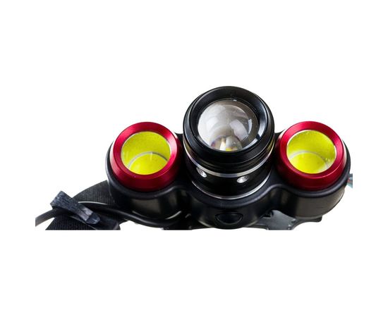 Налобный фонарь Ultraflash E162 (аккумулятор 3,7В, черный, 3LED, 5 Вт, фокус, 2 ак. 4 режима, бокс са) 14683 – изображение 2