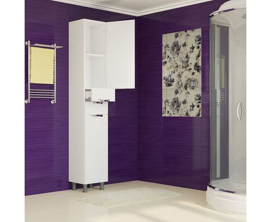 Пенал mixline Этьен-36 правый, 2 ящика, 2 створки 360х1960х280 мм, ПВХ 539048 – изображение 3