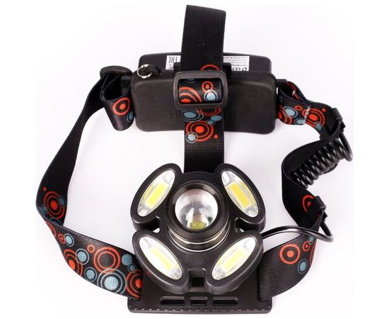 Налобный фонарь Ultraflash UF38024LED (аккумулятор 3,7В, черный, 5LED, 5 Вт, фокус, 2 ак. 4 режима, бокс са) 14685 – изображение 5