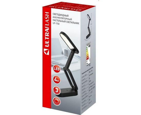 Настольный светильник UF-750 C05 Ultraflash зеленый 220 В 24LED, аккумулятор 14353 – изображение 5