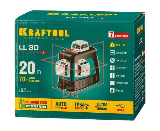 Лазерный нивелир KRAFTOOL LL 3D 34640_z01 – изображение 6