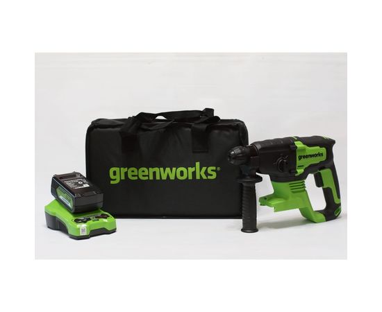 Аккумуляторный бесщеточный перфоратор GreenWorks GD24SDS2K4 3803007UB – изображение 7