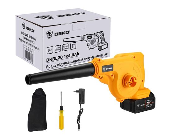 Садовая аккумуляторная воздуходувка DEKO DKBL20, 20В, 1x4.0Ач 063-4312 – изображение 7