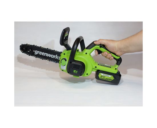 Цепная аккумуляторная пила GreenWorks G24CS25K4 24 В, 4 А*ч 2007707UB – изображение 7