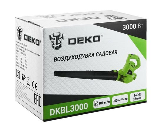 Садовая электрическая воздуходувка DEKO DKBL3000 065-0953 – изображение 11