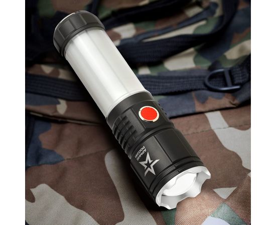 Светодиодный ручной аккумуляторный фонарь ЭРА АРМИЯ РОССИИ MA-703 Тайфун 10Вт 6 режимов Li аккумулятор магнит крючок Б0052320 – изображение 12