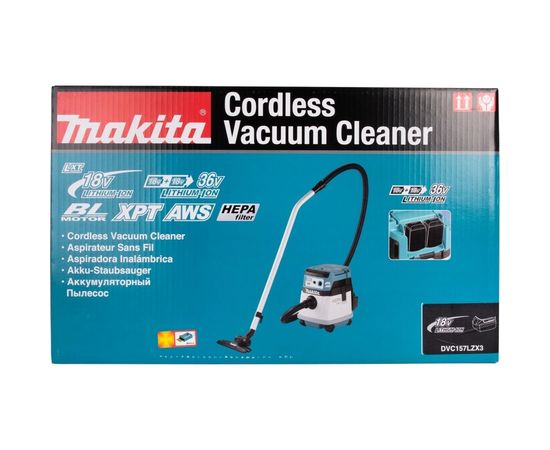 Аккумуляторный пылесос Makita без аккумулятора и зарядного устройства DVC157LZX3 – изображение 15