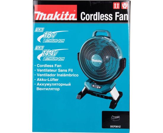 Вентилятор Makita 18V Li-ion, 330 мм, 3-скорости, 240 м/мин, 4.1 кг, без аккумулятора и зарядного устройства DCF301Z – изображение 18
