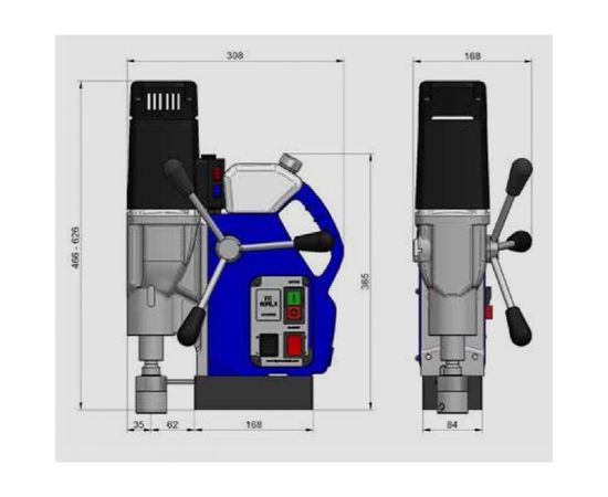 Сверлильный станок на магнитном основании FE POWERTOOLS FE 60RL X – изображение 2